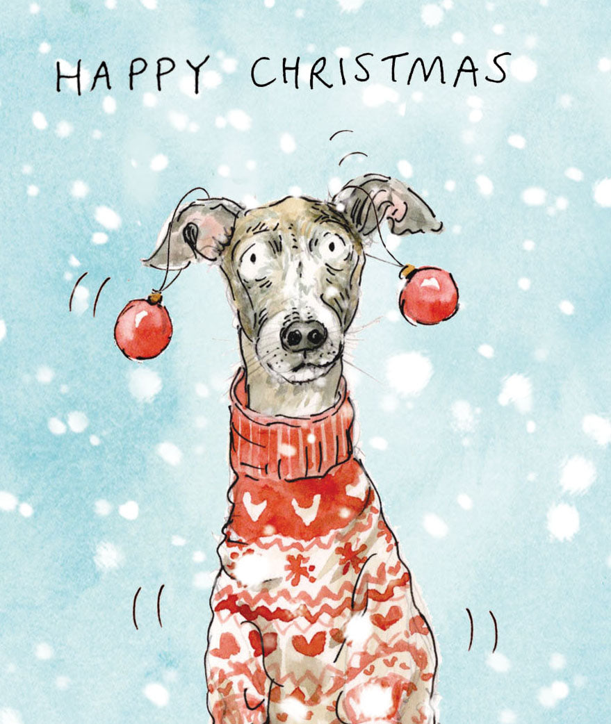 Banjo The Whippet Christmas card pack of 10