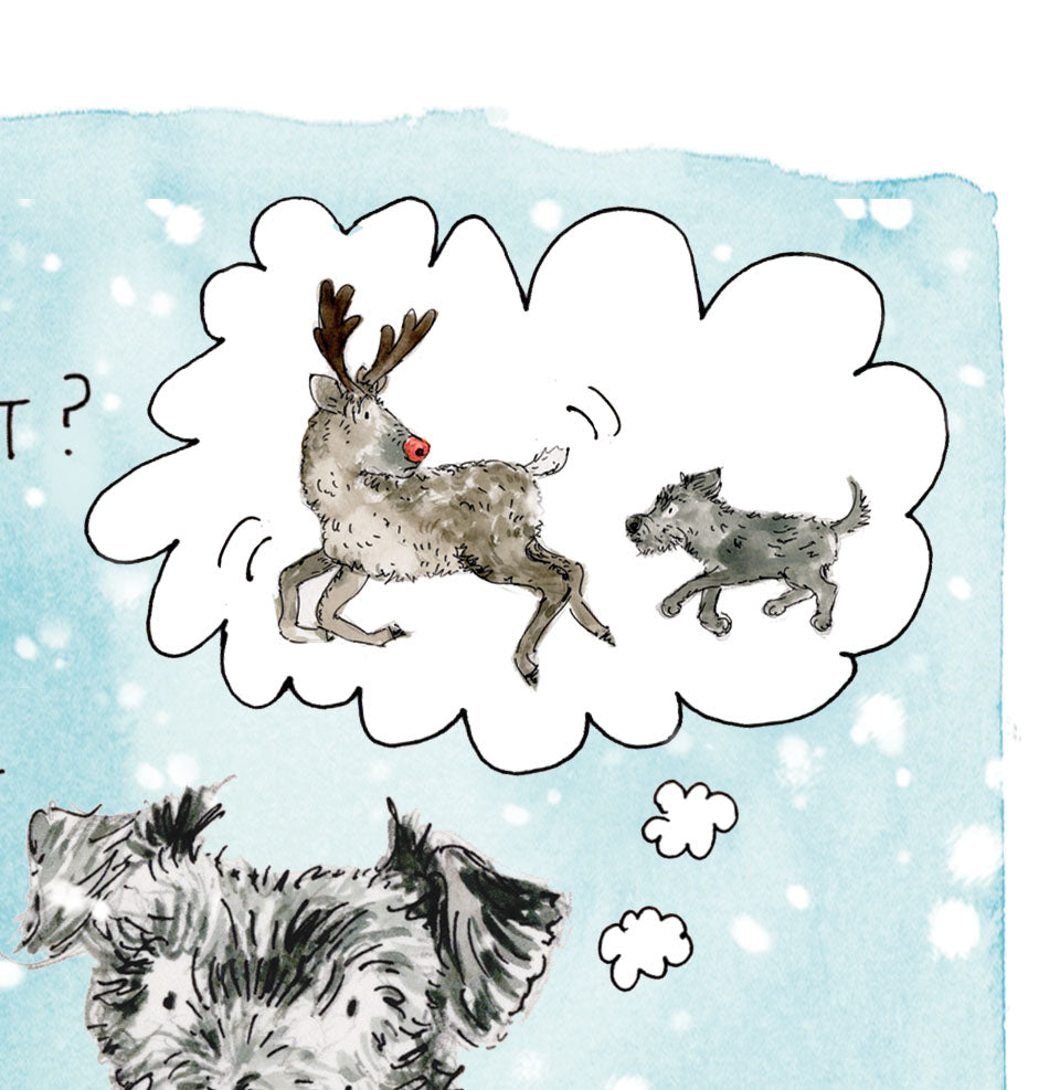 Billy The Patterdale Retriever Christmas card