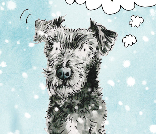 Billy The Patterdale Retriever Christmas card