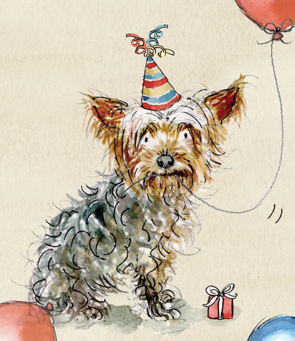 Patti The Yorkshire Terrier Birthday Card