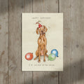 Peanut the Vizsla Birthday Card