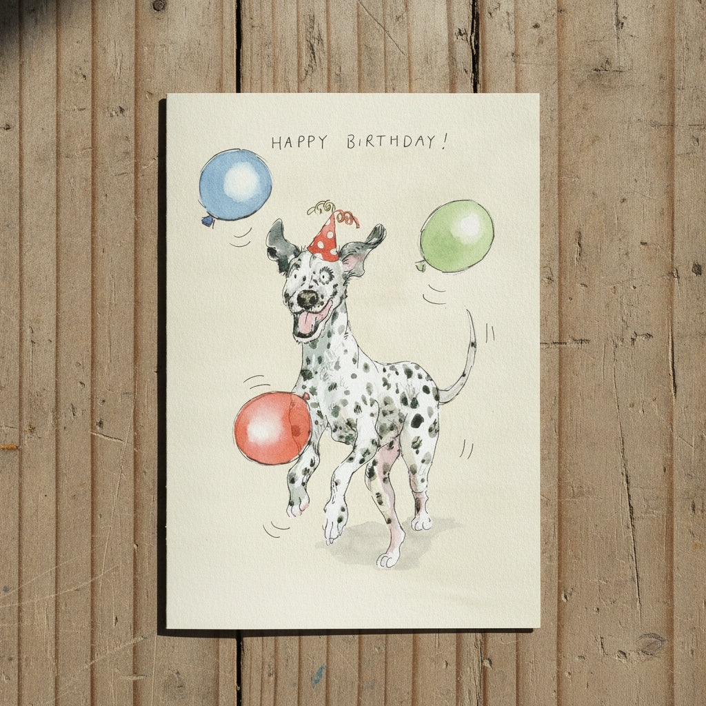 Ziggy the Dalmatian Birthday Card
