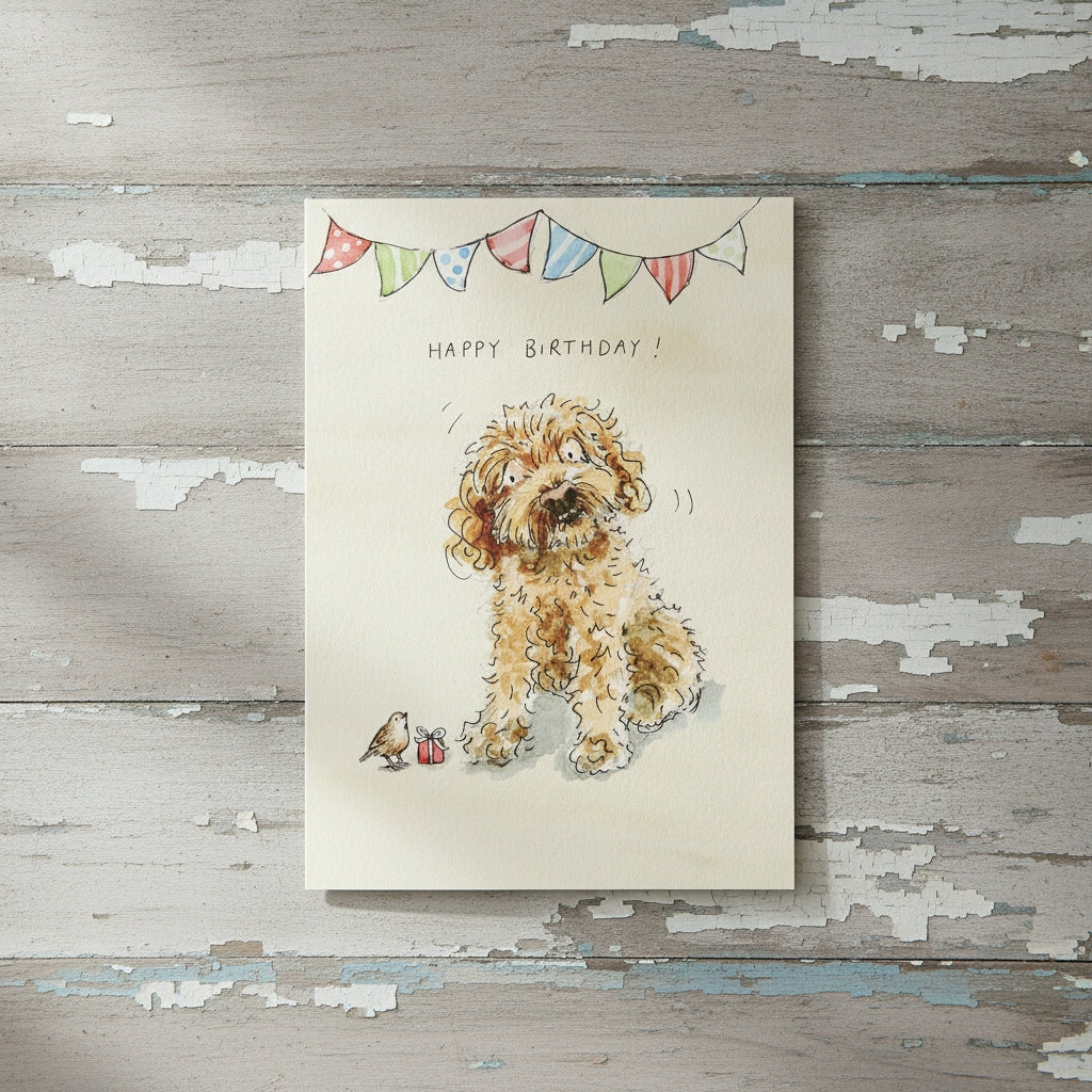 Toffee the Cockapoo Birthday Card