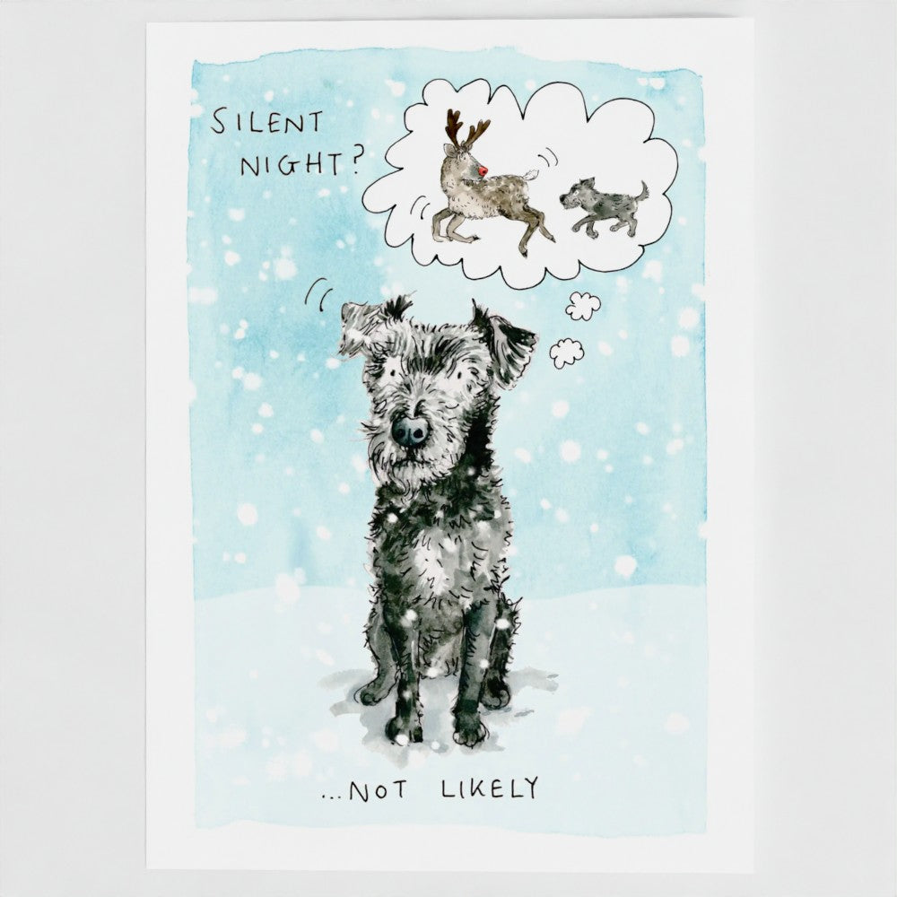 Billy The Patterdale Retriever Christmas card