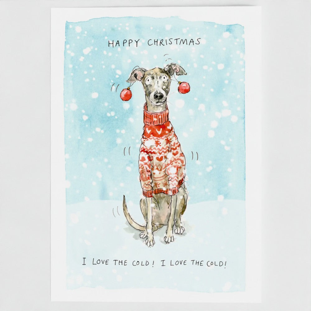Banjo The Whippet Christmas card pack of 10