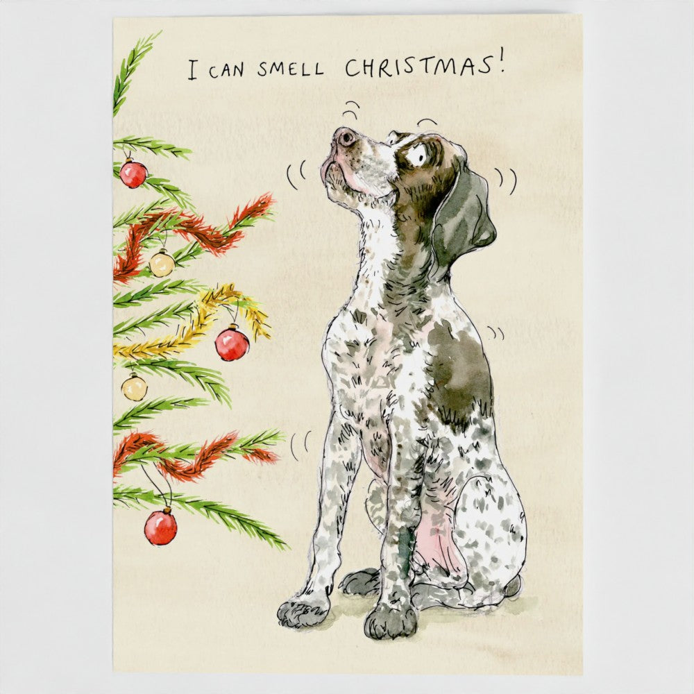 Otto the German Shorthaired Pointer Christmas card pack of 10