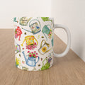 Watering cans cottage garden mug