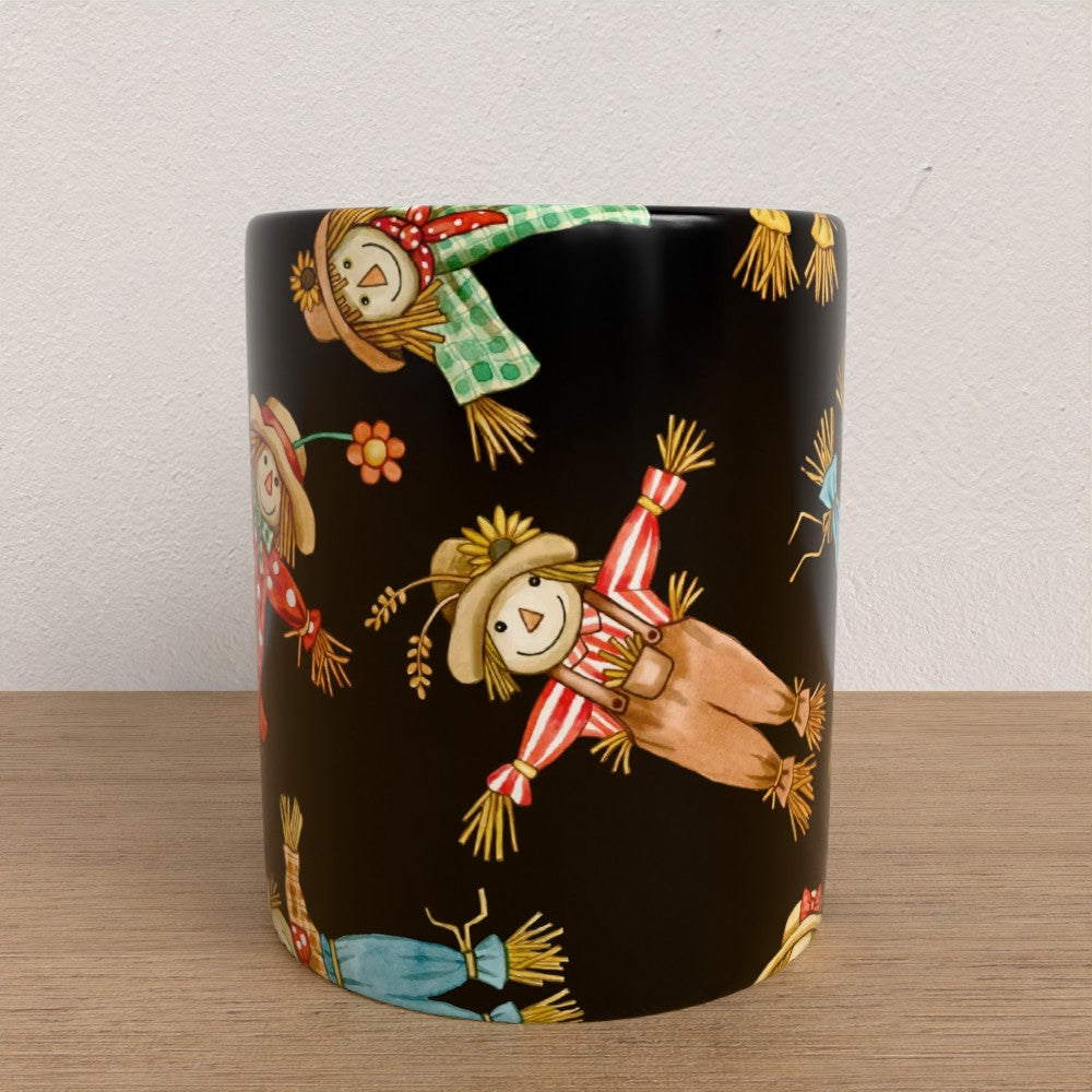 Autumnal Scarecrows Mug, Fall Scarecrows Mug