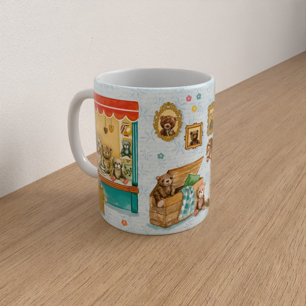 Paws for thought, teddy bear mug